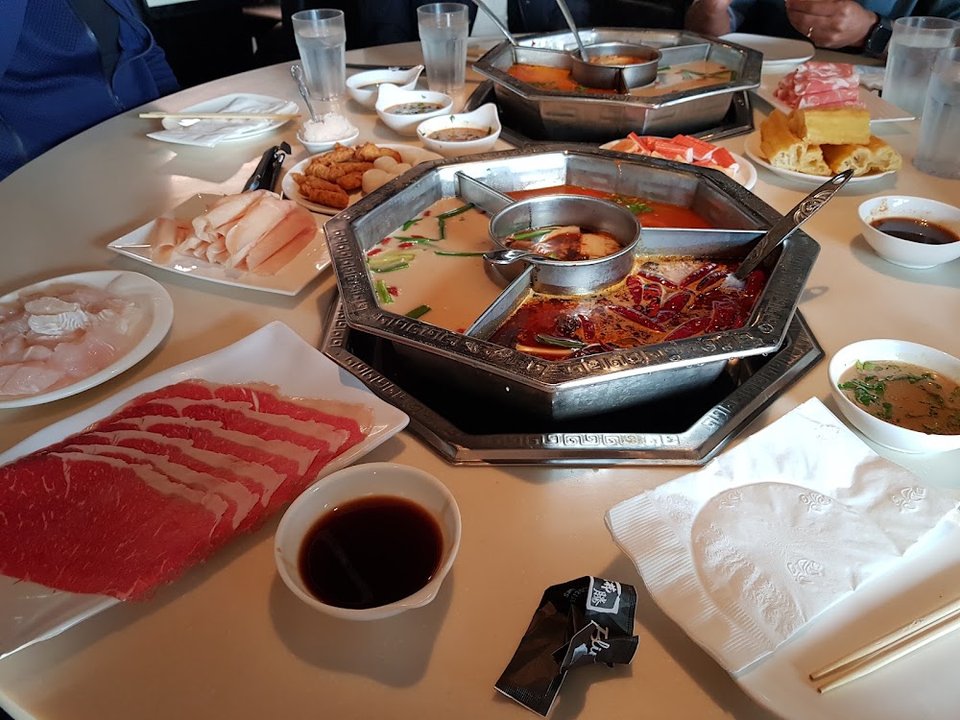 Menu page with hot pot categories